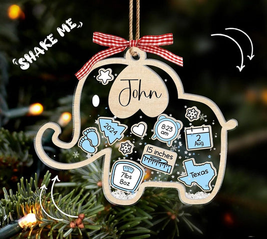 Babys First Christmas Ornament - Baby's First Christmas Ornament, Baby First Christmas Ornament 2024, 4d Shake Ornament, Baby Shower, Babys 1st Christmas Ornament 2024