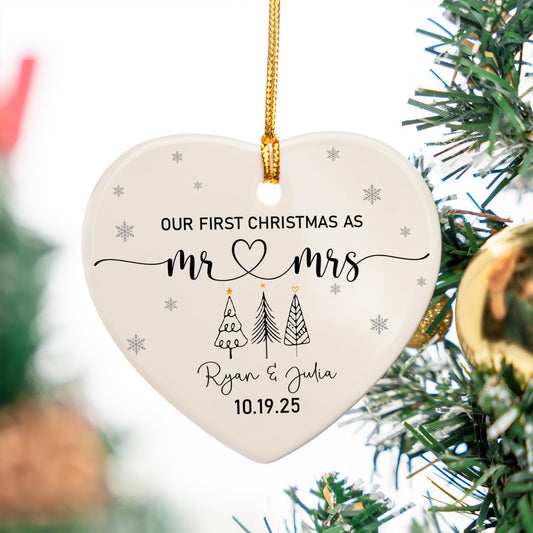Our First Christmas As Mr & Mrs Ornament, First Married Christmas Ornament 2025, Married Ornament, Wedding Ornament, Mr and Mrs Gifts