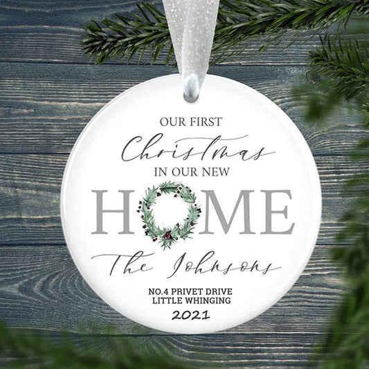 Our New House Ornament, Our First Home Christmas Tree Ornament House Warming Ornament First Home Ornament First Home Keepsake