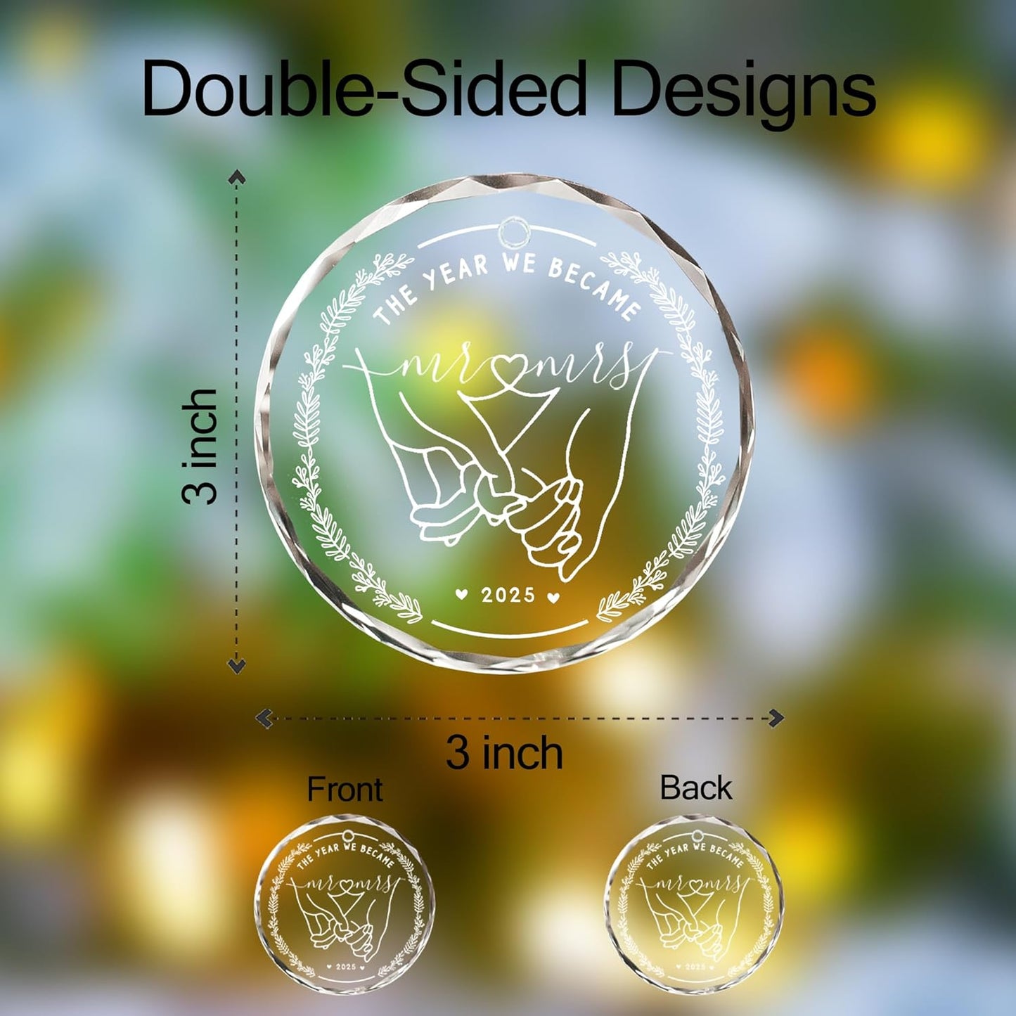 Wedding Ornament 2025, Wedding Gifts for Couples, Newlyweds Gifts First Christmas Married Ornament 2025, The Year We Became Mr and Mrs