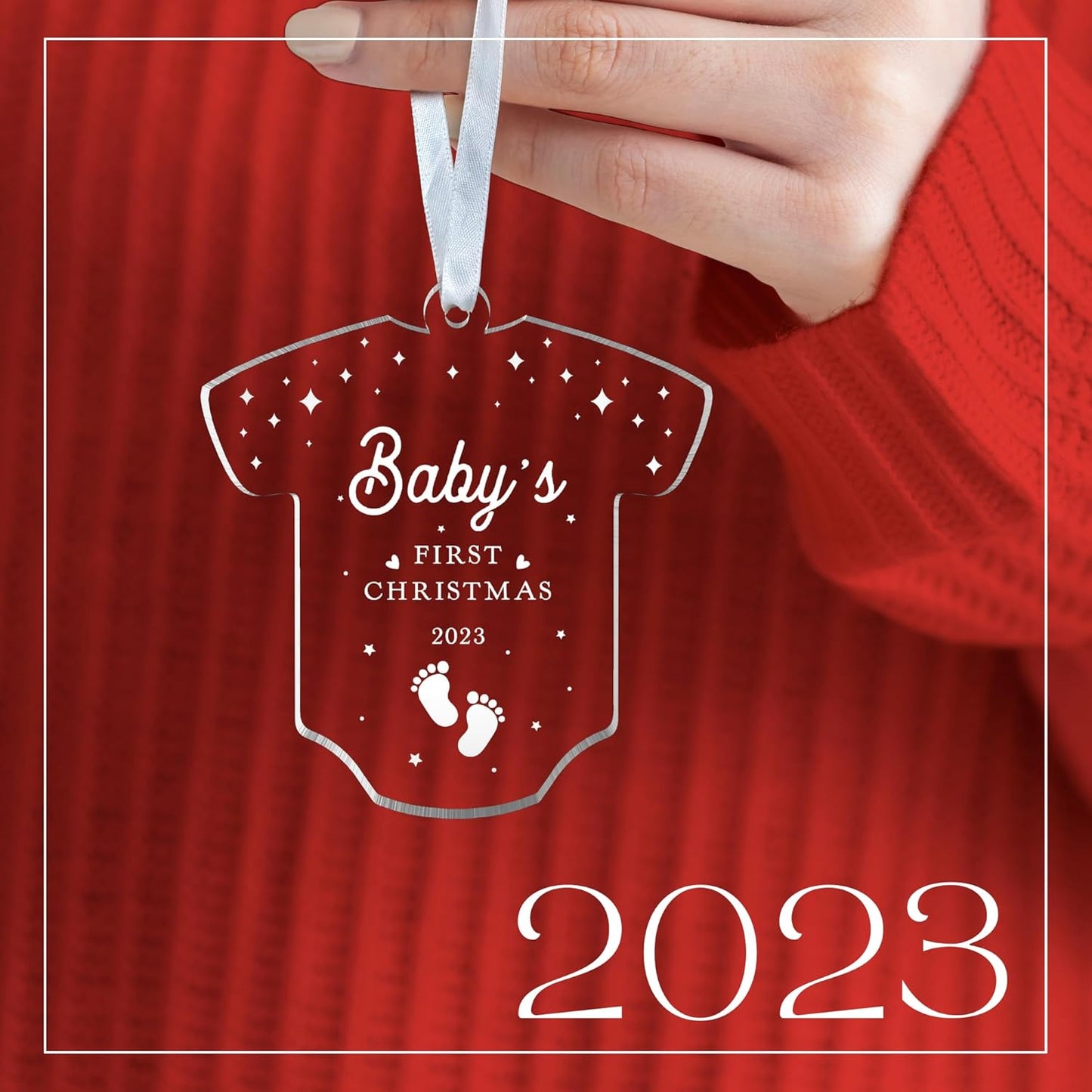 Baby's First Christmas Ornament 2023 - Baby First Christmas Ornament 2023 Boy, Girl - Baby First Christmas - My First Christmas Baby Ornament - Baby 1st Christmas Ornament - Acrylic Ornament 2023