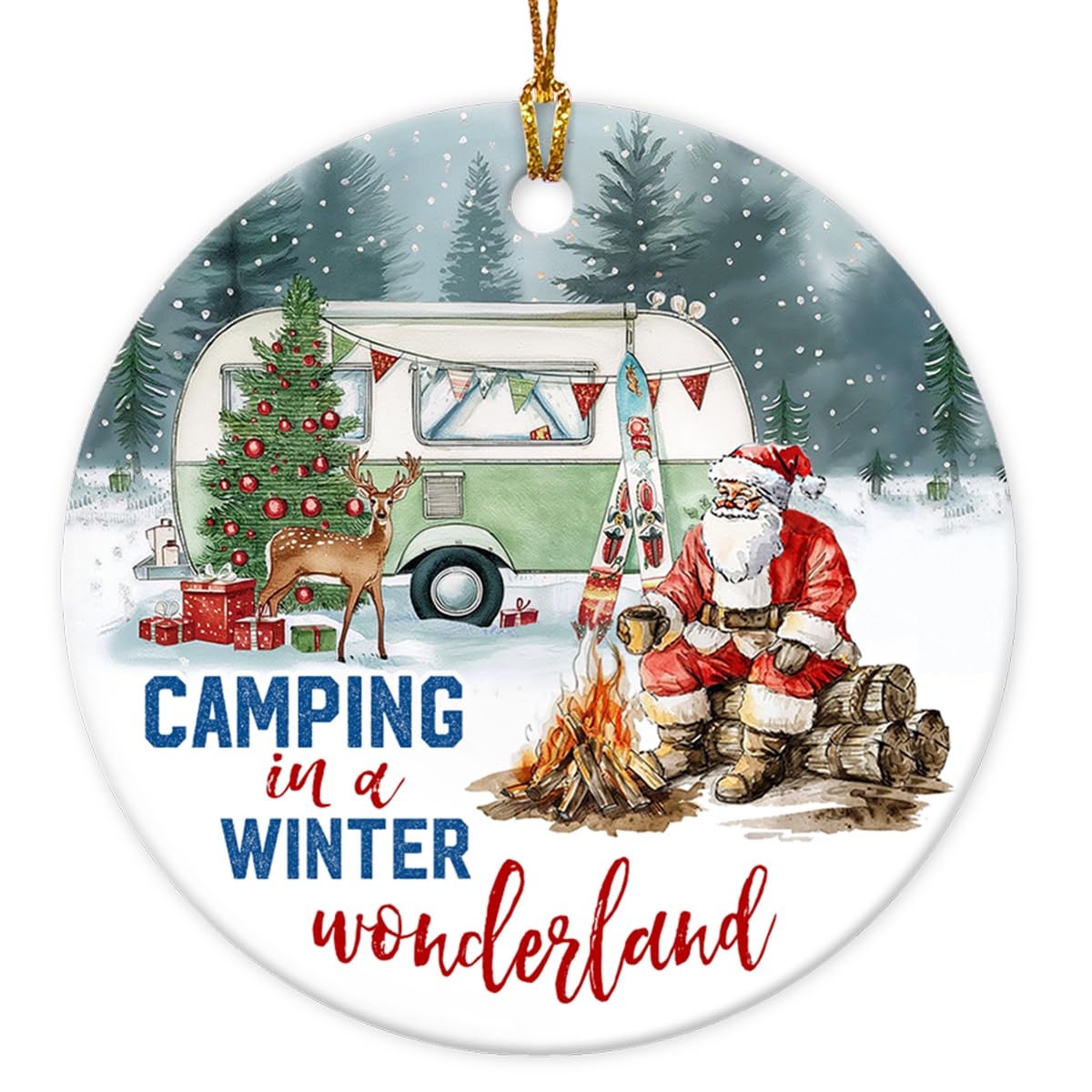 Camping Ornament - Glamping Camper Ornament