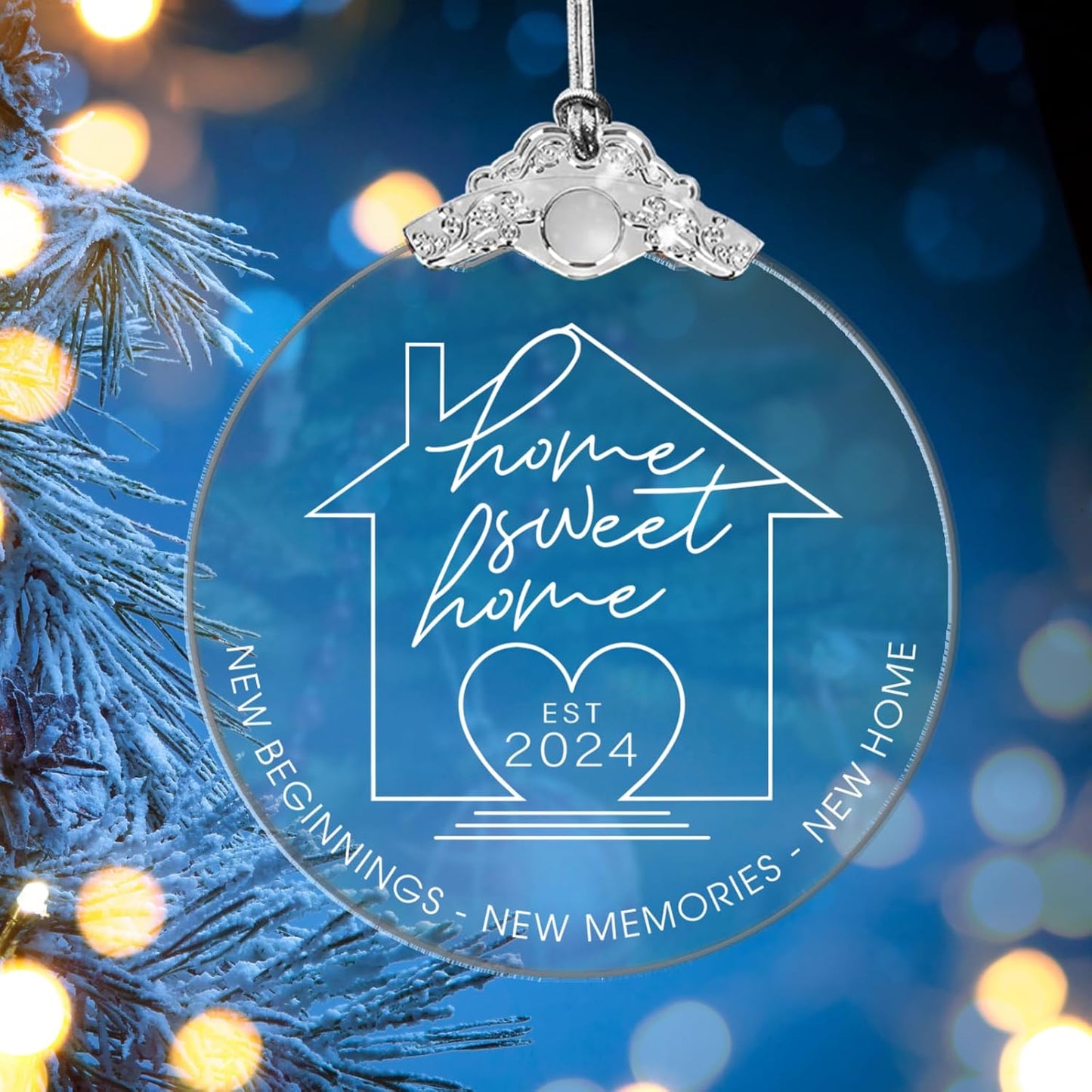 New Home Christmas Ornament 2024,First Christmas Married Ornament 2024, New Home Ornament 2024, First Christmas Ornament, New Home Ornament, White Elephant Gifts for Adults, for Women