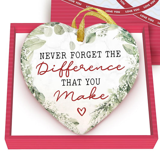 Thank You Christmas Ornament - Thank You Gift for Women, Men - Christmas, Appreciation Gift for Coworker, Friend, Boss, Employee - Never Forget The Different That You Make - 2025 Xmas Decor