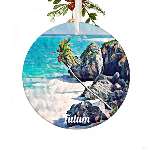 Tulum Ornament, Travel Gift, Tulum Christmas, Christmas Ornament, Travel Ornament, Gift for Family
