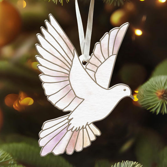 Dove Ornament - Dove Christmas Tree Ornaments - Acrylic Ornament