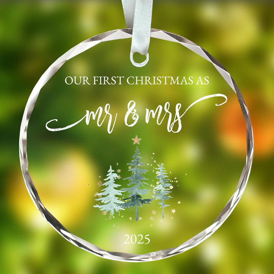 Wedding Ornament 2025, Wedding Gifts for Newlyweds, First Christmas Married Ornament 2025, Bridal Shower Gifts, Our First Christmas as Mr and Mrs Ornament
