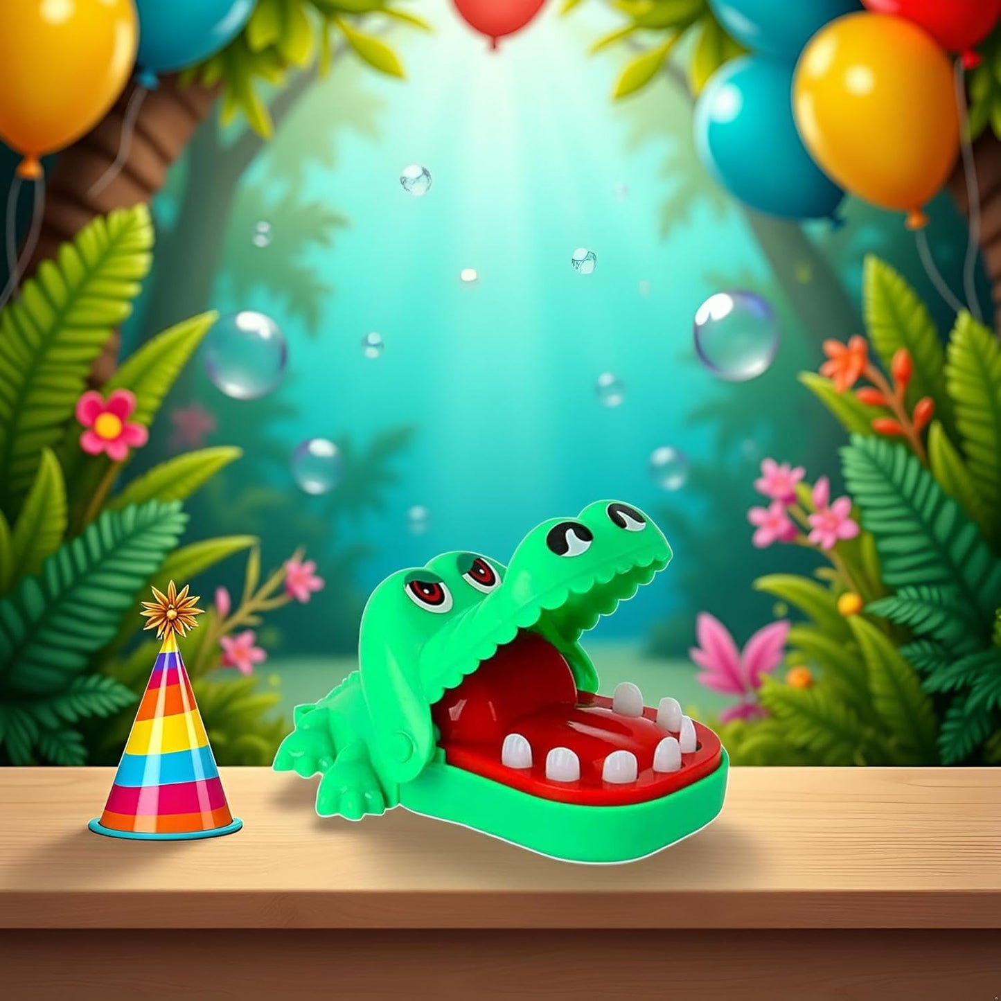 Green Crocodile Teeth Home Ornament, Crocodile Biting Finger Dentist Games Funny Ornament, Mini Novelty Ornament Novelty and Gag Ornament