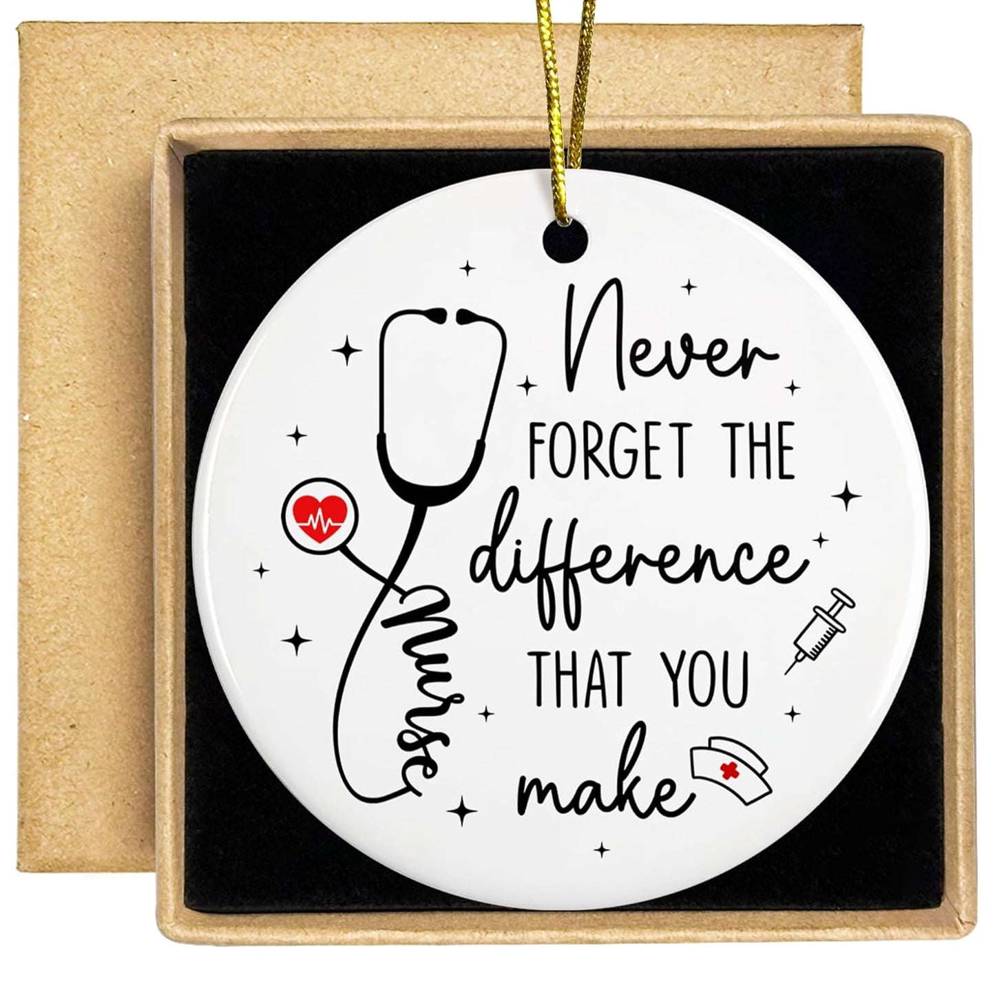 Nurse Gifts for Women - Nurses Week Gifts - Gift for Nurses - Nurse Rn Nicu LPN Practitioner Gift for Women - Retirement, Birthday, Graduation Appreciation Nursing Student Ideas - Ceramic Ornament