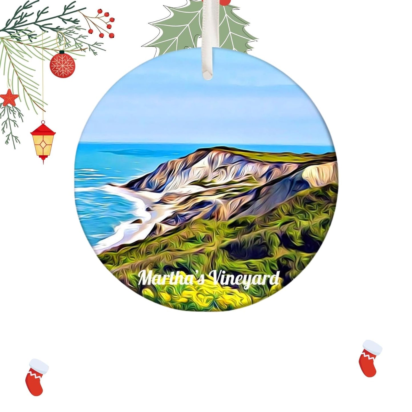 Marthas Vineyard Ornament, Marthas Vineyard Christmas, Tree Ornament, Christmas Ornament