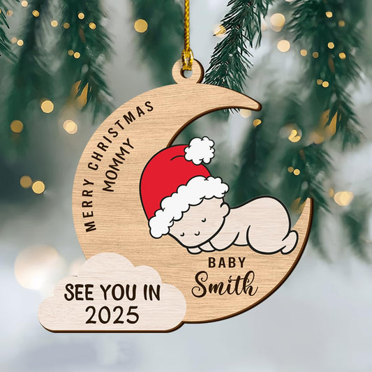 Promoted to Mommy Ornament – See You in 2025 - Merry Christmas Mommy Ornament 2025 - Pregnancy Ornament - Christmas Ornaments Pregnant – Mother Expecting Baby Ornament - were Expecting Ornament 2025