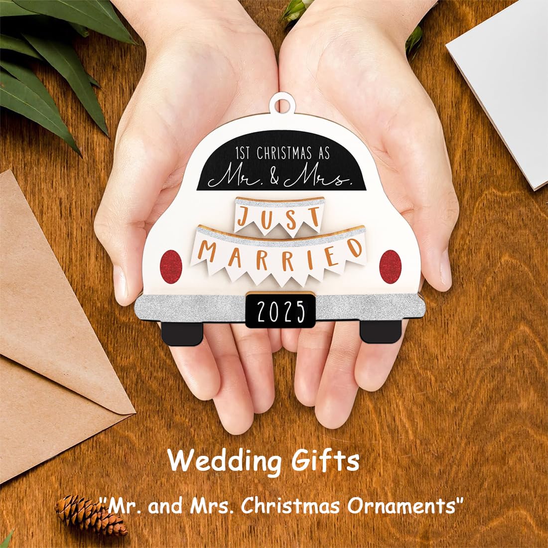 First Christmas Married Ornament 2025, Our First Christmas As Mr and Mrs Christmas Ornament - Bridal Shower Gift, Marriage Gifts, Wedding Gifts for Couples, Gifts for Newlyweds