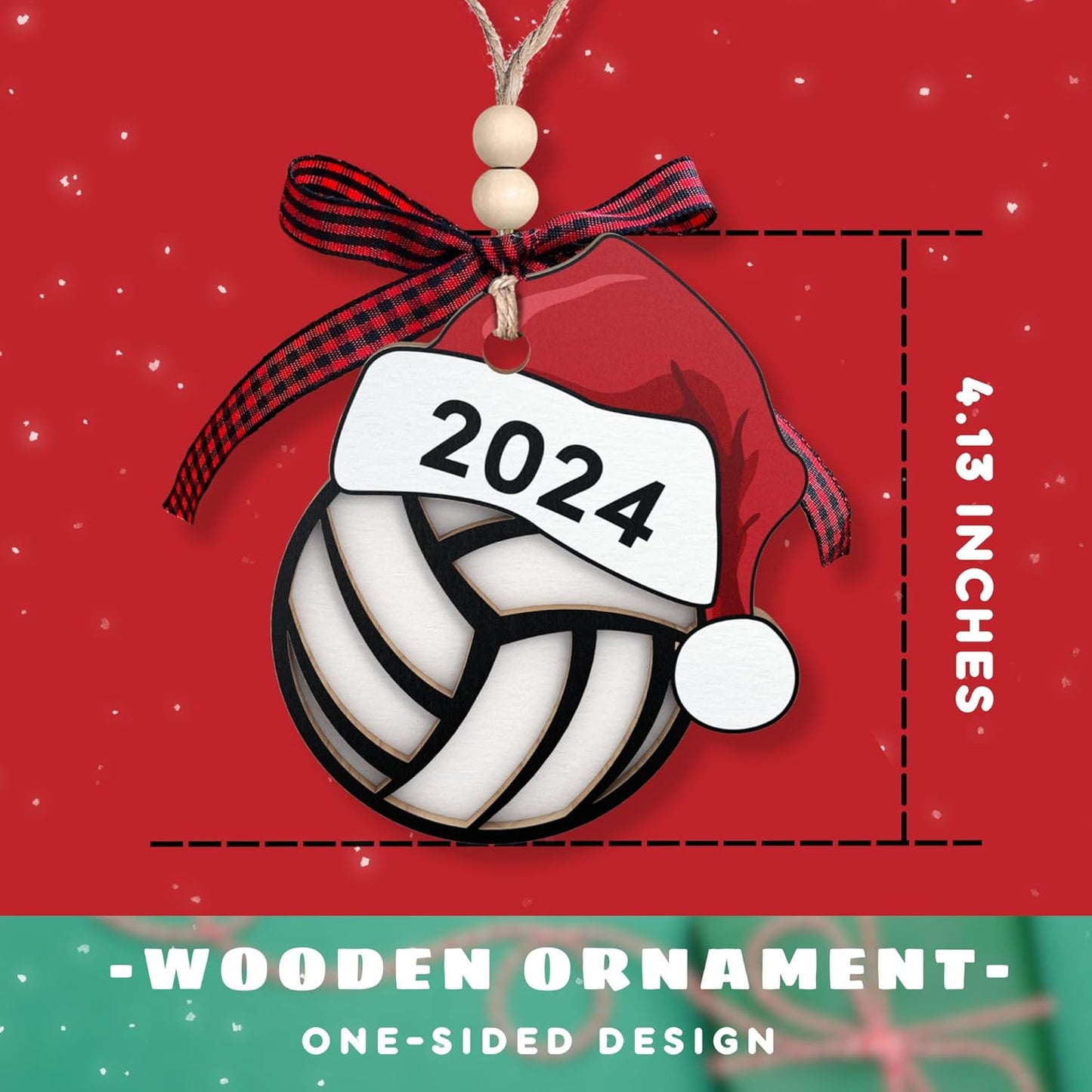 Volleyball Gifts - Volleyball Gifts for Teen Girls, Gifts for Volleyball Players, Senior Volleyball Gifts - Volleyball Tree Ornament, Volleyball Christmas Tree Ornament - Wood Volleyball Ornament