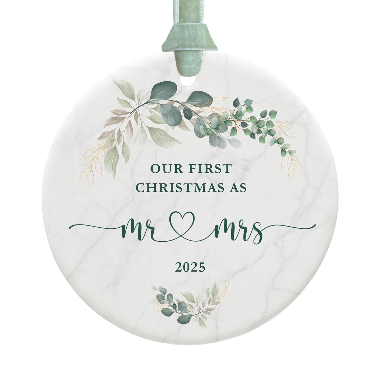 2025 First Christmas Married Ornament, Wedding Gifts for Couples, Wedding Bridal Shower Gifts for Bride to Be, Just Married 1st Xmas Newlywed - First Christmas as Mr and Mrs Ornament