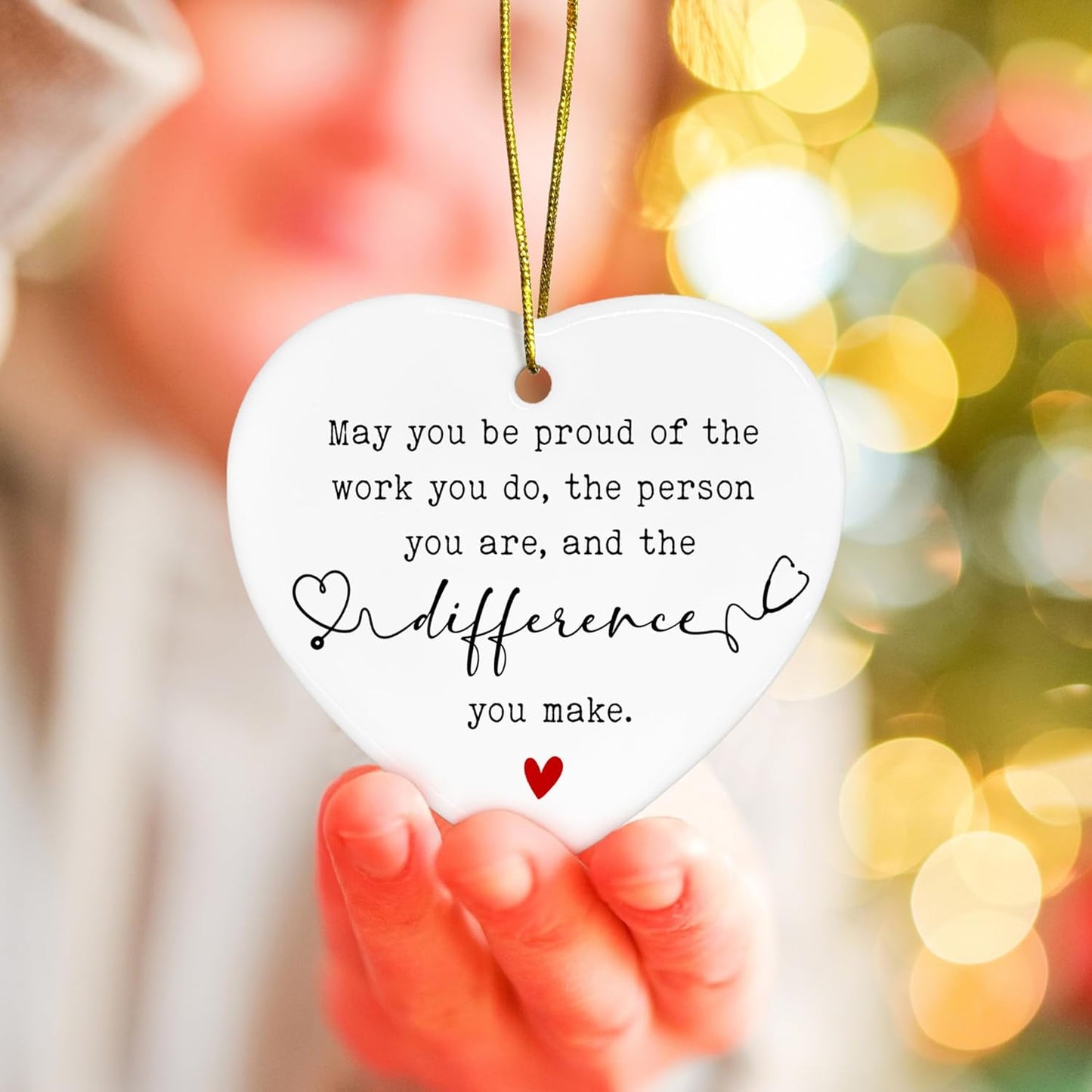 Nurse Gifts for Women - Nurses Week Gifts - Gift for Nurses - Nurse Rn Nicu LPN Practitioner Gift for Women - Retirement, Birthday, Appreciation Nursing Student Ideas - Ceramic Heart Ornament