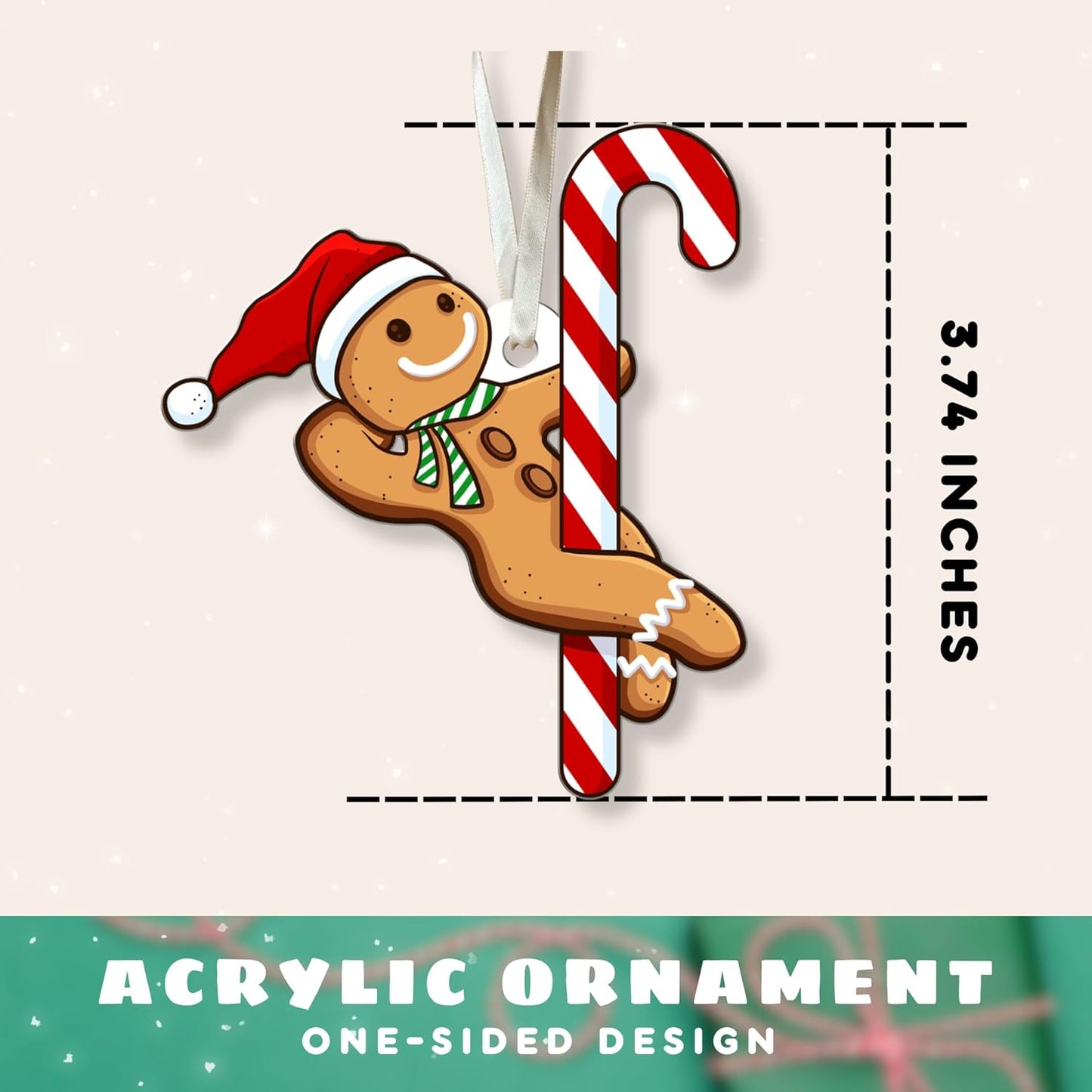 Funny Ornaments for Christmas Tree - Funny Ornaments - Gingerbread Ornament - Acrylic Ornament