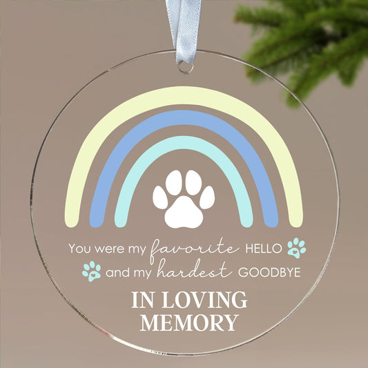 Pet Memorial Ornament - Dog Memorial Gifts for Loss of Dog Cat, Bereavement Gifts for The Loss of Pet - Pet Memorial Gifts, Pet Memorial Sympathy Gifts - Acrylic Ornament