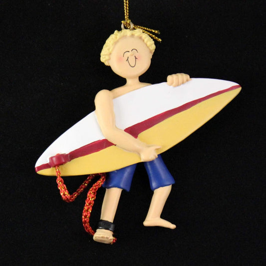 Surfer Ornament - Male - Blonde