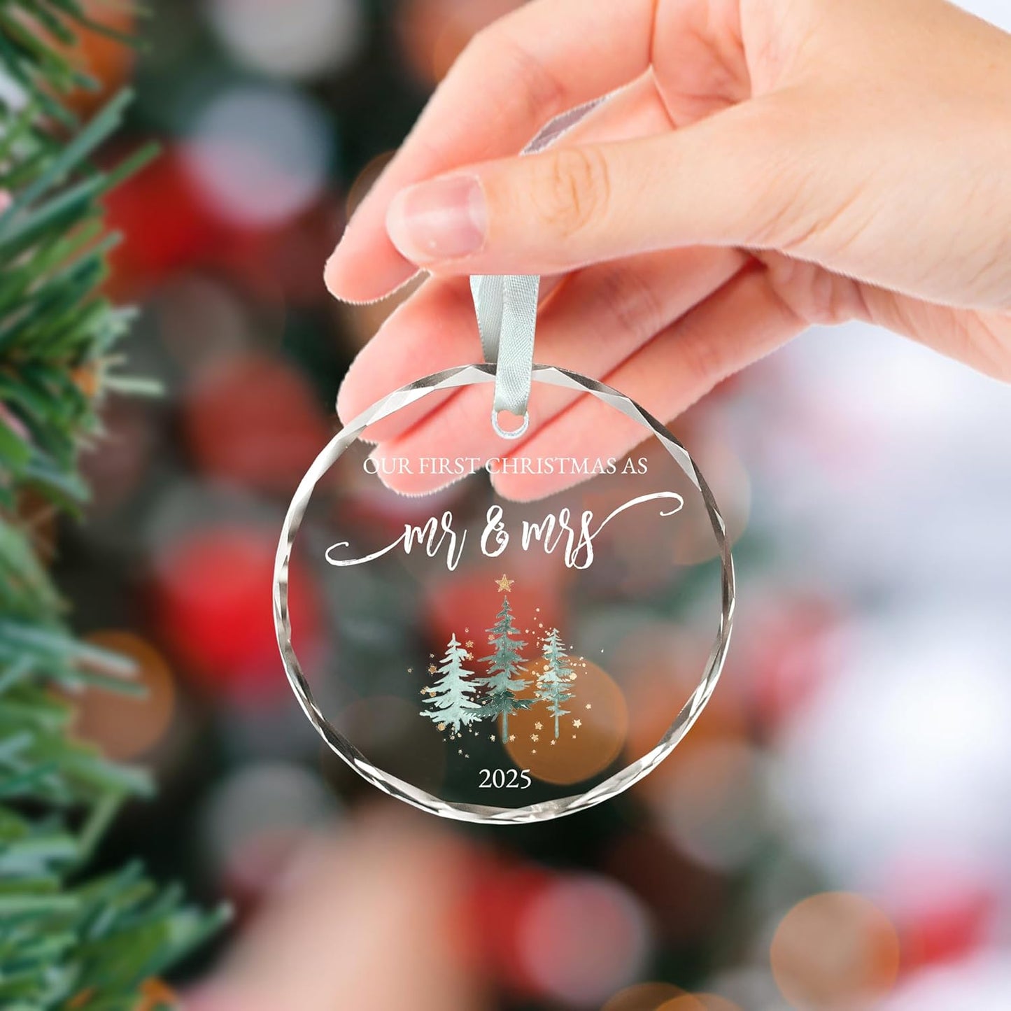 Wedding Ornament 2025, Wedding Gifts for Newlyweds, First Christmas Married Ornament 2025, Bridal Shower Gifts, Our First Christmas as Mr and Mrs Ornament