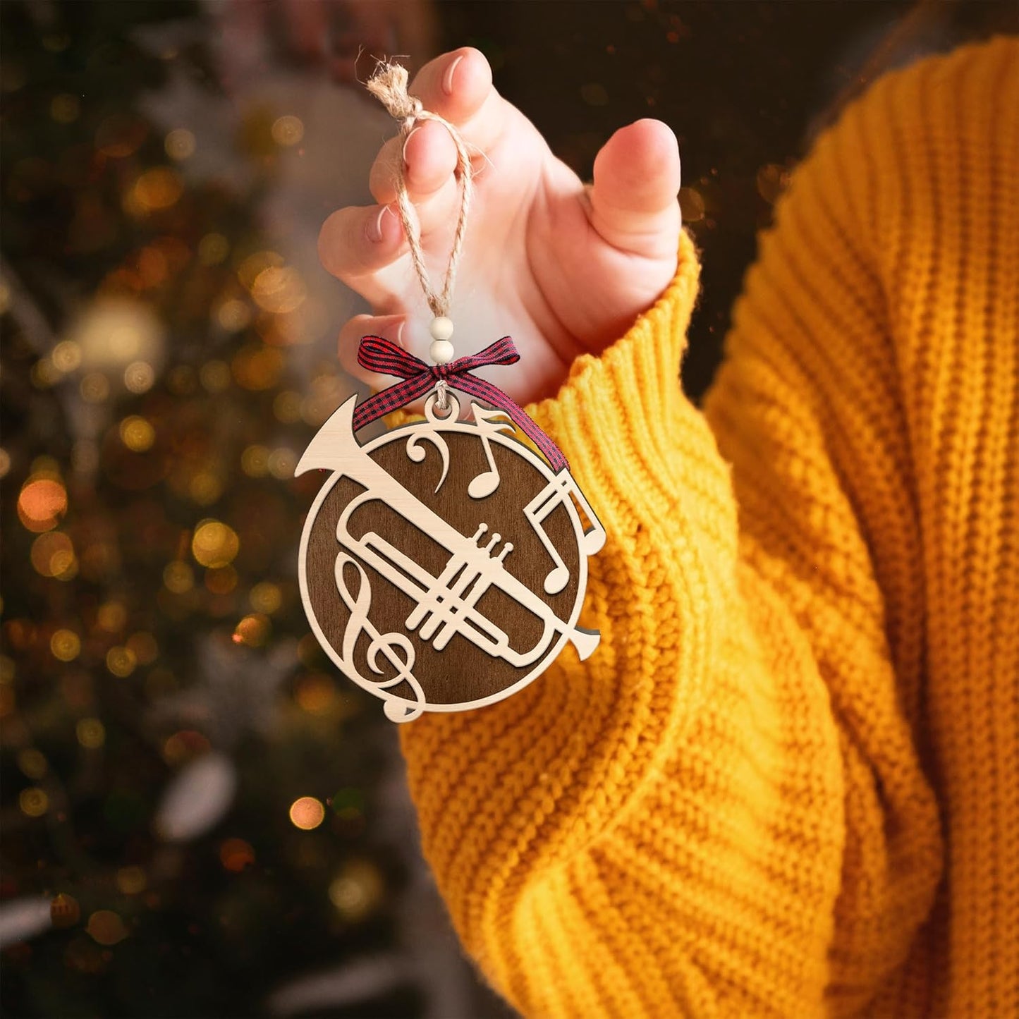 Trumpet Ornament - Trumpet Player Gifts - Music Christmas Ornaments, Music Ornaments - Wood Ornament