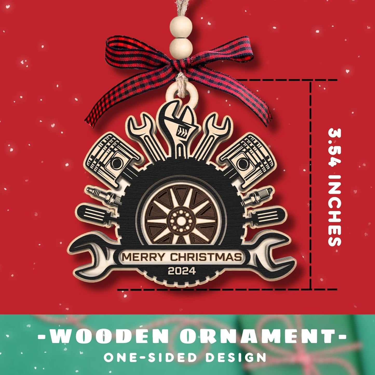 Mechanic Ornament - Mechanic Christmas - Mechanic Gifts for Mechanic - Wood Ornament