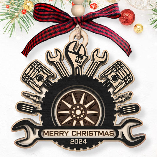 Mechanic Ornament - Mechanic Christmas - Mechanic Gifts for Mechanic - Wood Ornament