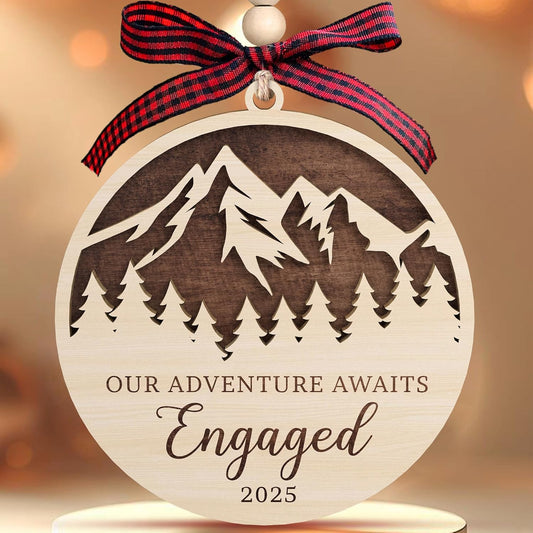 Engagement Gifts for Couples - Gifts for Newly Engaged Couples - Engagement Gift for Her, Bride to Be, Couple - Just Engaged Gift for Her, Friends, Women - Wood Hanging Ornament 2025