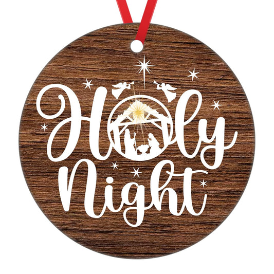 Holy Night Ornament Religious Christmas Tree Ornament Jesus God Bible Christmas Ornament Nativity Scene Ornament for Christmas Tree Decorations Angel Ornament Christian Believer Xmas Gift 2022