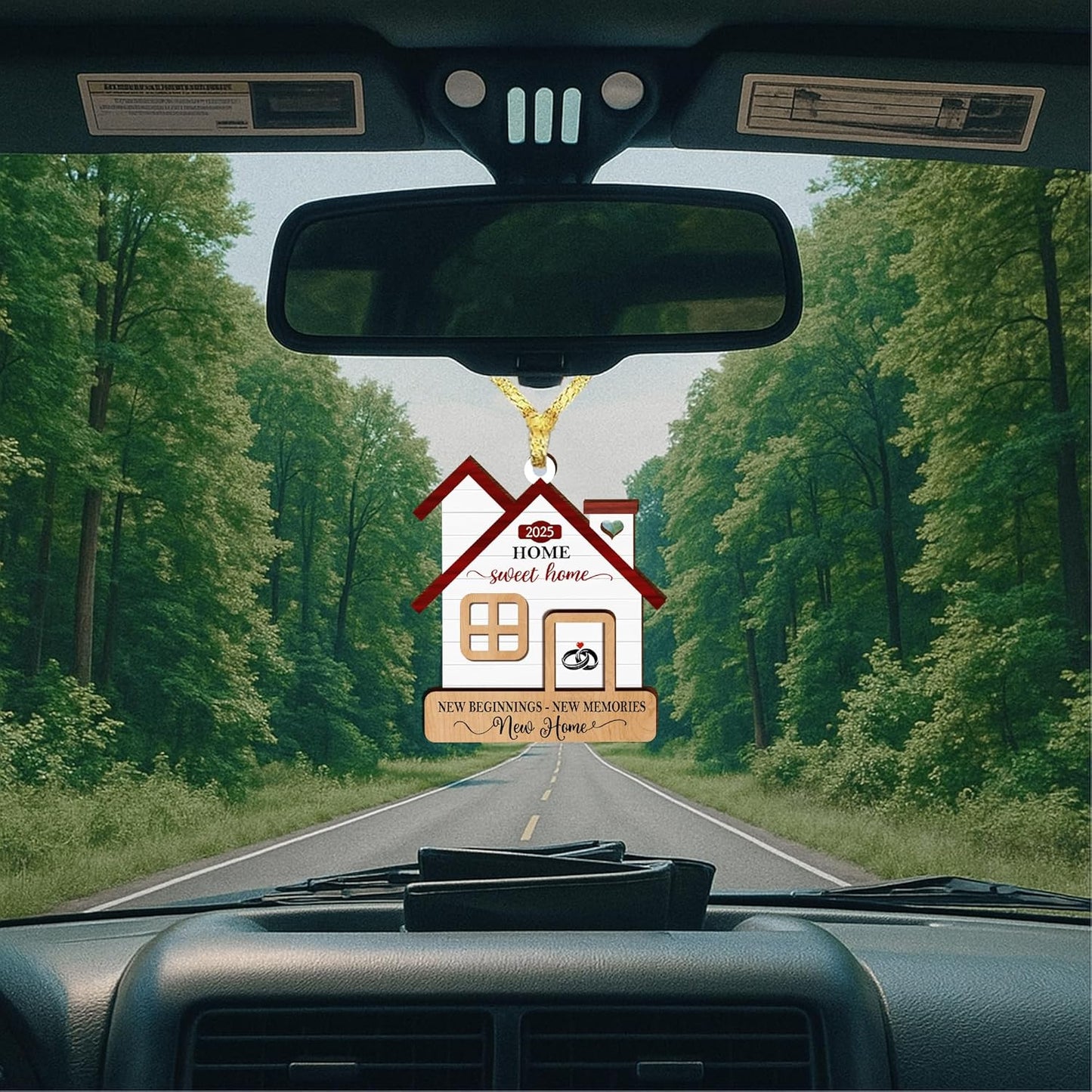 New Home Ornament 2025 - Housewarming Gift for Women, Couple, Newhome Owner - New Home Gift Idea - First House Christmas Ornament - New House New Beginning - Ceramic Xmas Decoration