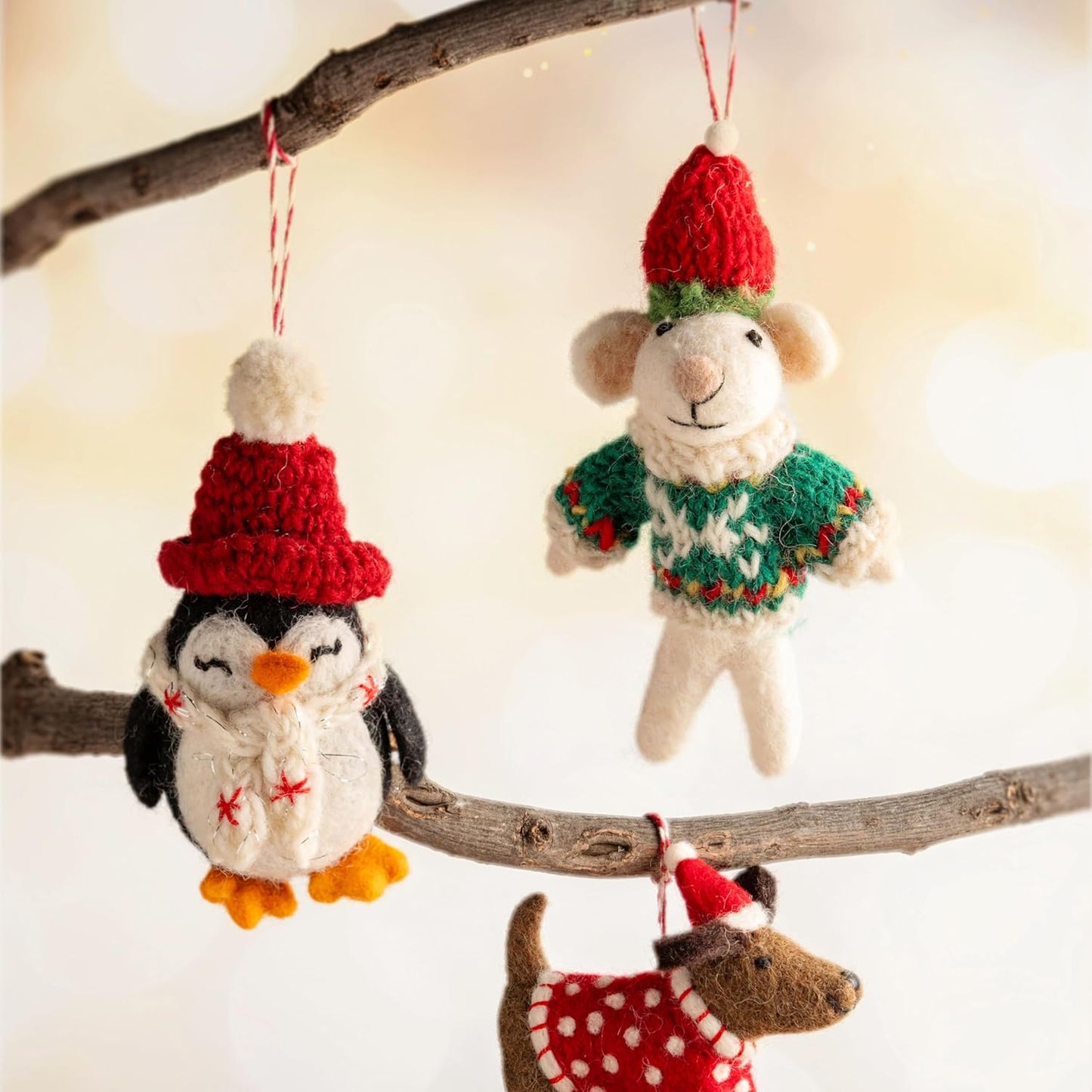 Karma, Christmas Hanging Ornament, Cheerful Penguin Ornament