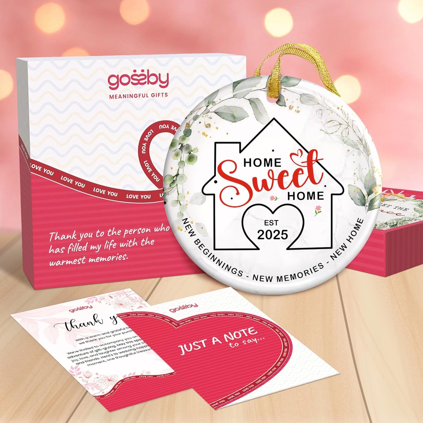 New Home Ornament 2025 - Housewarming Gift for Women, Couple, Newhome Owner - New Home Gift Idea - First House Christmas Ornament - New House New Beginning - Ceramic Xmas Decoration