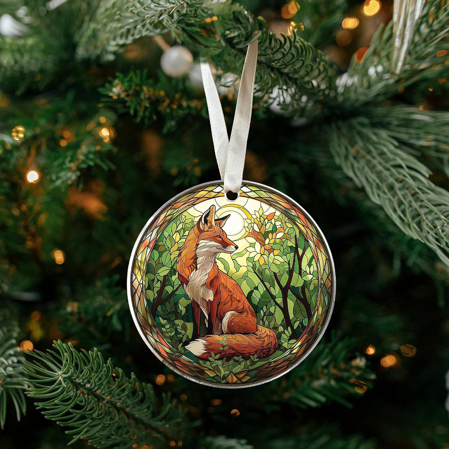 Fox Ornaments for Christmas Tree - Fox Gifts for Women, Lovers Gifts - Acrylic Ornament