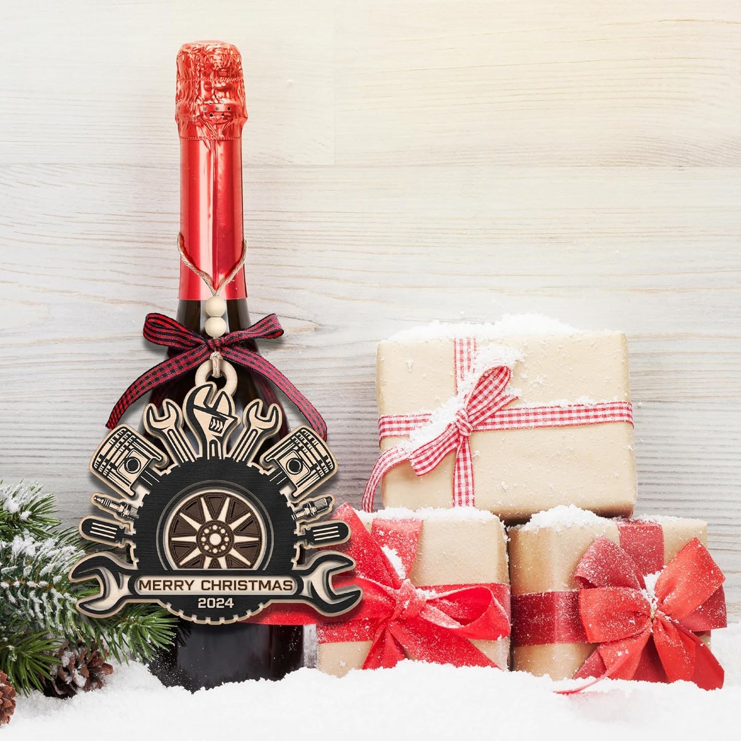 Mechanic Ornament - Mechanic Christmas - Mechanic Gifts for Mechanic - Wood Ornament