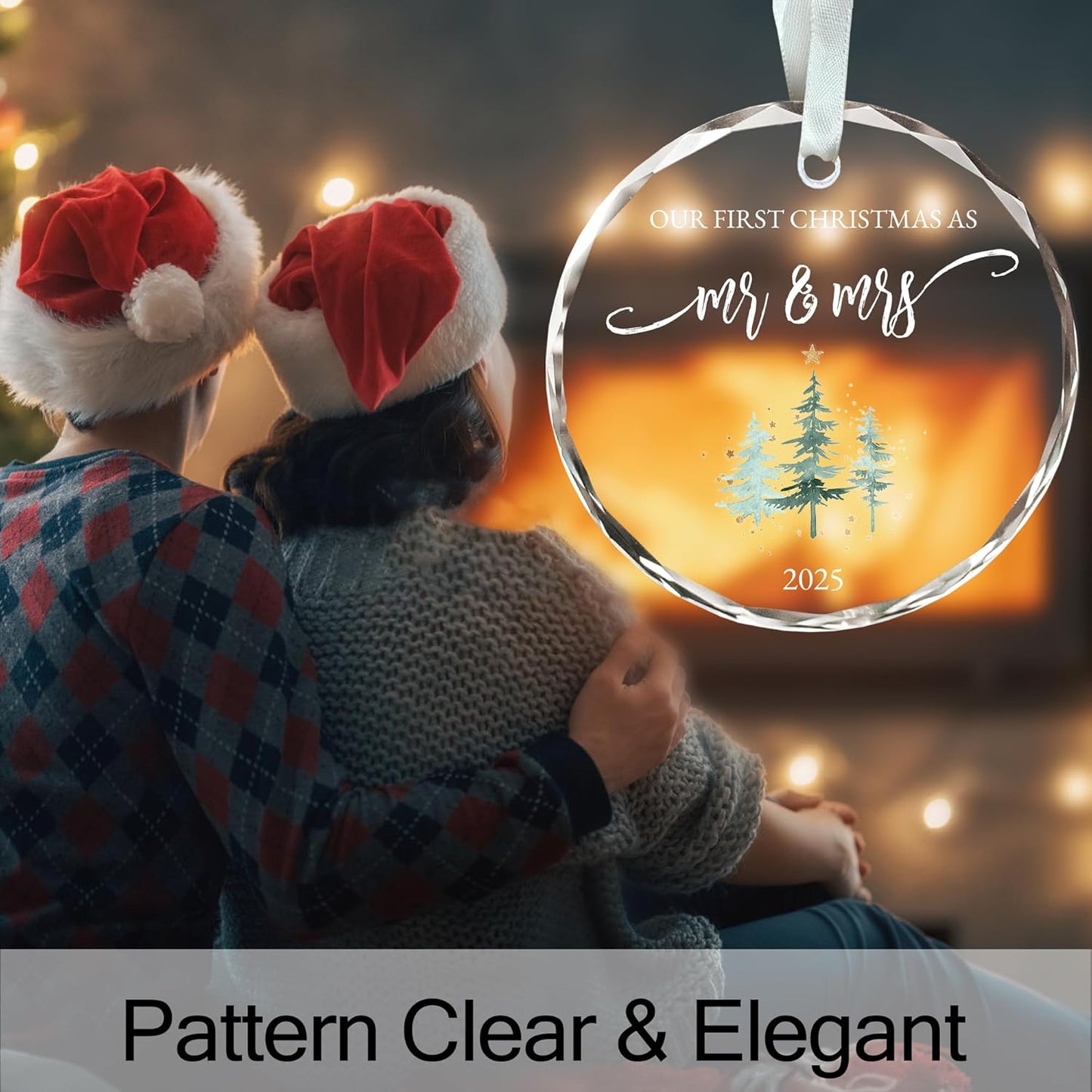Wedding Ornament 2025, Wedding Gifts for Newlyweds, First Christmas Married Ornament 2025, Bridal Shower Gifts, Our First Christmas as Mr and Mrs Ornament
