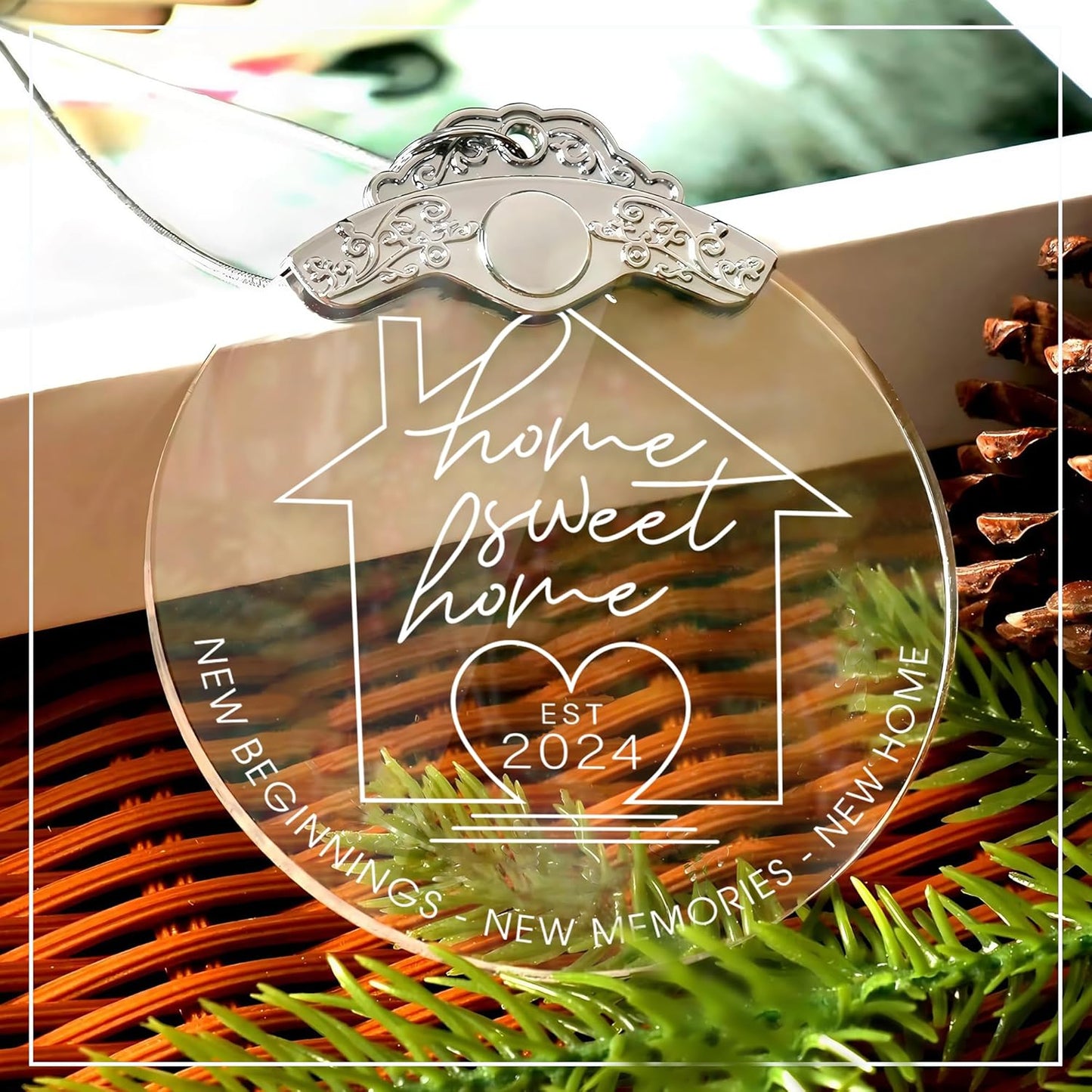 New Home Christmas Ornament 2024,First Christmas Married Ornament 2024, New Home Ornament 2024, First Christmas Ornament, New Home Ornament, White Elephant Gifts for Adults, for Women