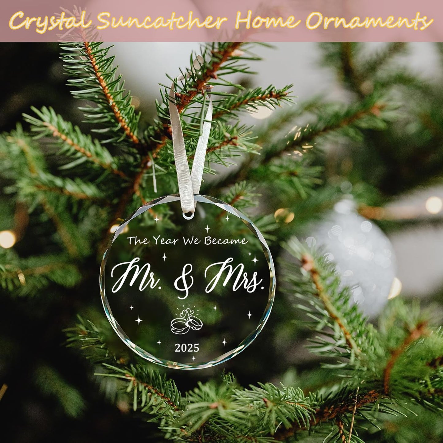 Wedding Registry Gifts for Couples 2025 The Year We Became Mr. and Mrs. Bridal Shower Gifts Newly Wed Gifts for The Couple, Her, Women, Him, Friends, Real Glass Christmas Ornaments