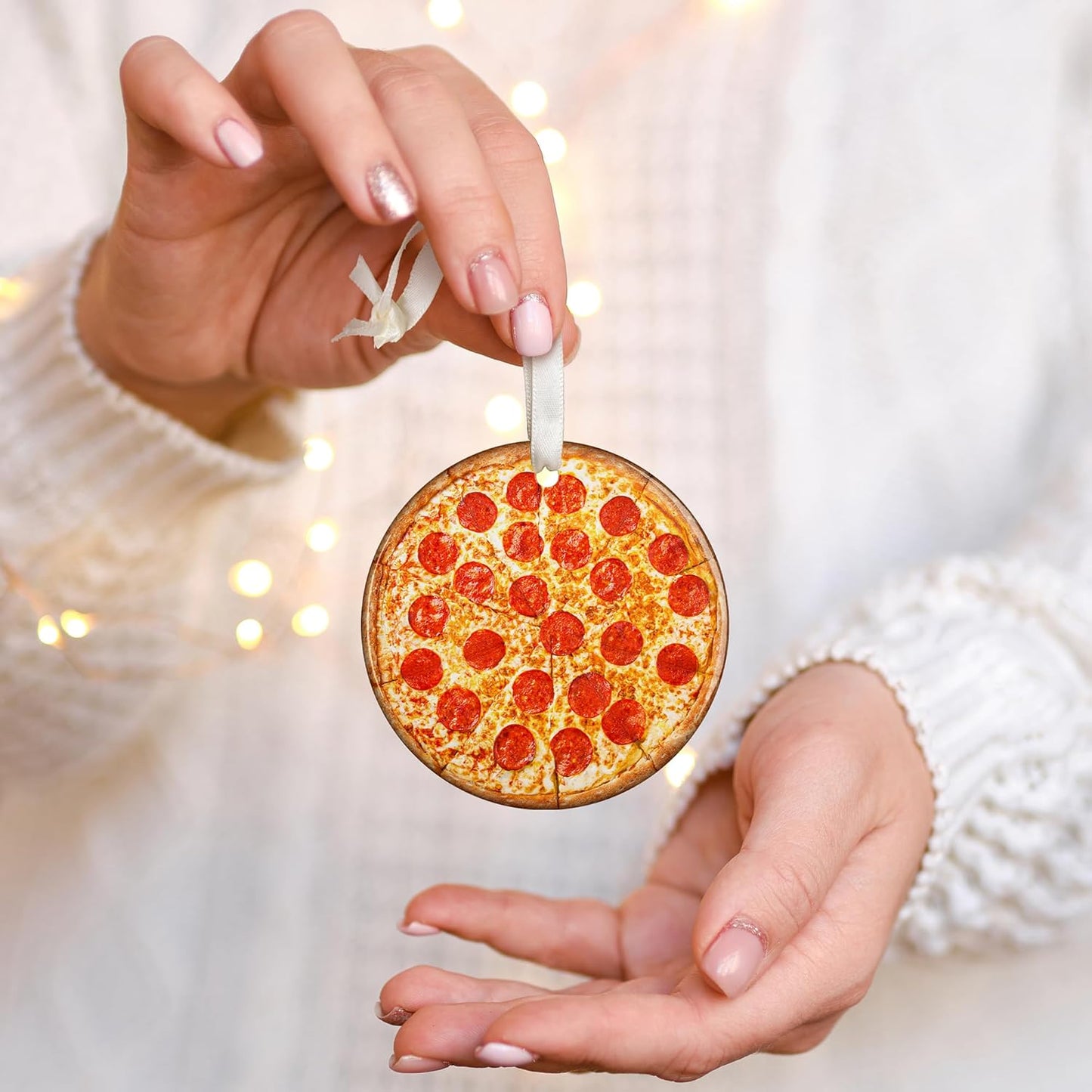 Pizza Ornaments for Christmas Tree - Pizza Gifts for Women, Men - Ceramic Ornament 2024