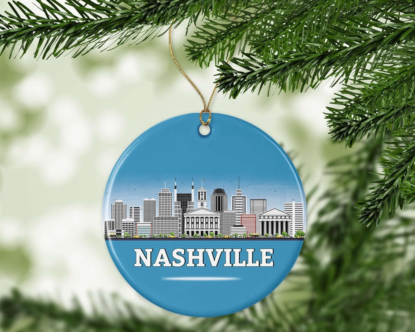 Nashville Ornament - Hanging Ornament - Nashville Ornament - Home Decor - Gift Ideas