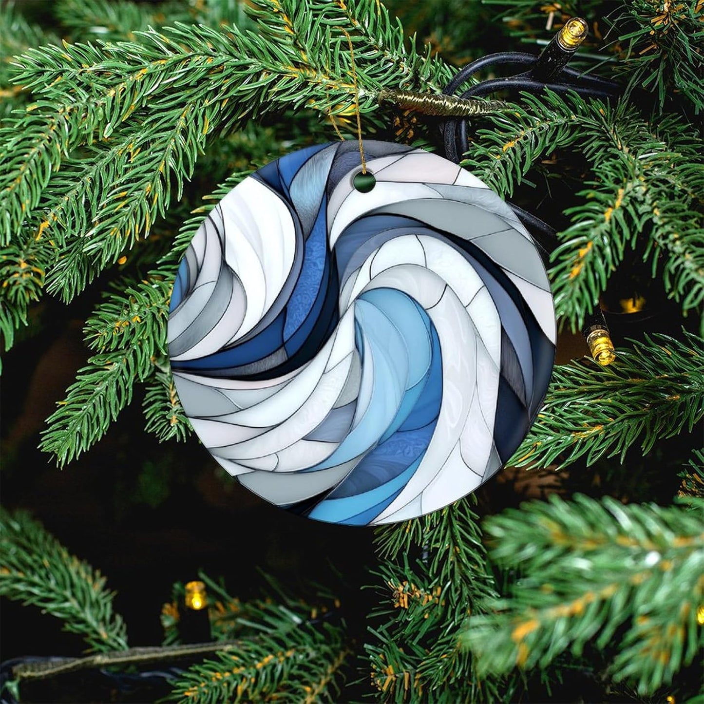 Christmas Ceramic Ornament Hurricane Weather Storm Ornament Keepsake Hurricane Helene Survivor Ornament Commemorative Gift Keepsake Funny Christmas Hanging Tree Decor Ornament