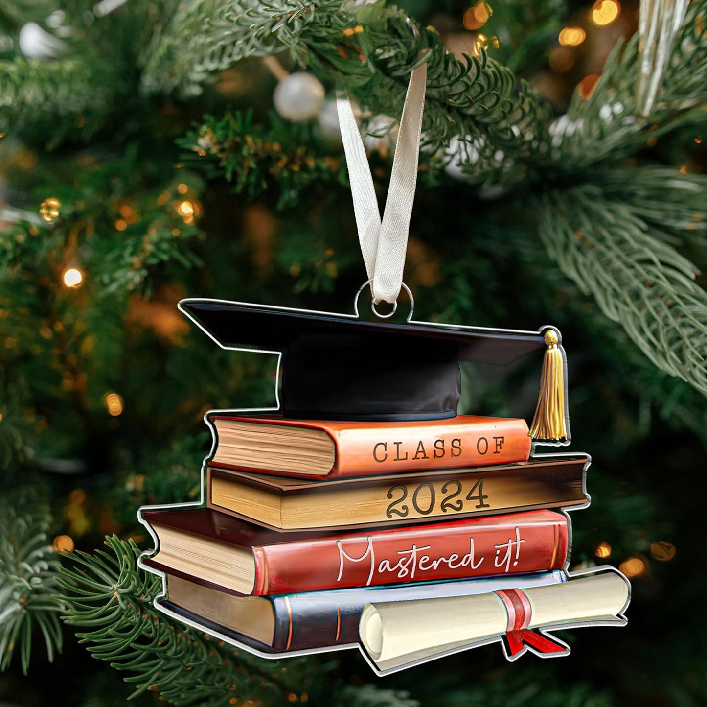 Graduation Ornaments - Graduation Gifts for Women, Daughter, Granddaughter - College, High School Graduate Ornament - Christmas Ornament 2024