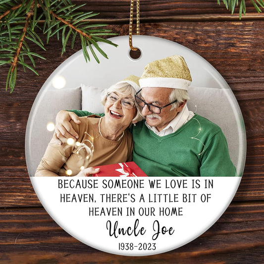 Someone We Love is in Heave Ornament, Memorial Christmas Ornament, in Loving Memory Ornament, Photo in Memory Christmas Ornament