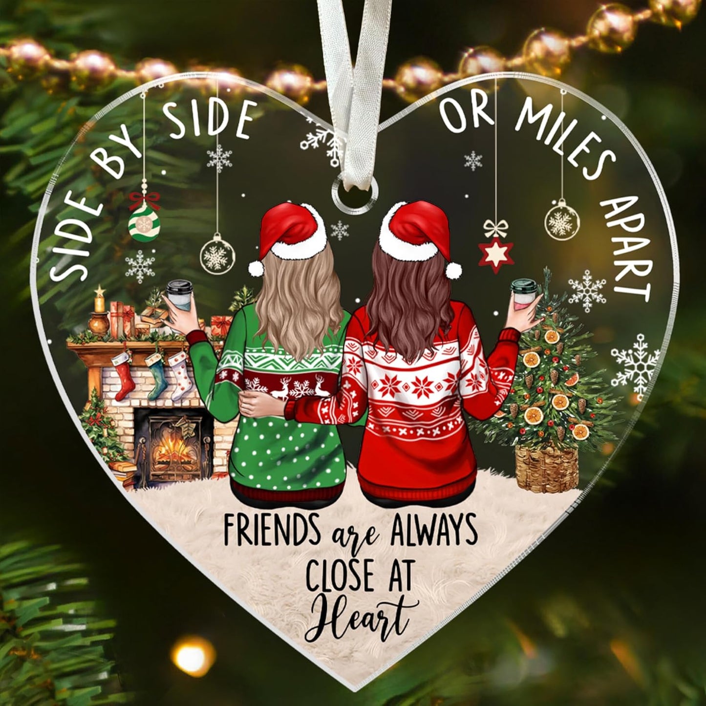 Neighbor Gifts - Neighbor Christmas Ornament, Friendship Christmas Ornament 2023 - Gift for Neighbor Friend, Bestie - Gifts for Neighbors - Christmas for Neighbors Gifts - Acrylic Neighbor Ornament