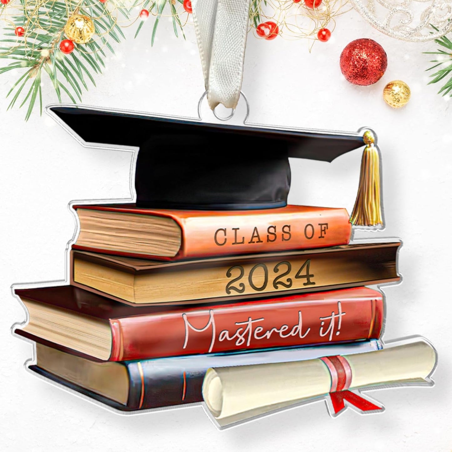 Graduation Ornaments - Graduation Gifts for Women, Daughter, Granddaughter - College, High School Graduate Ornament - Christmas Ornament 2024