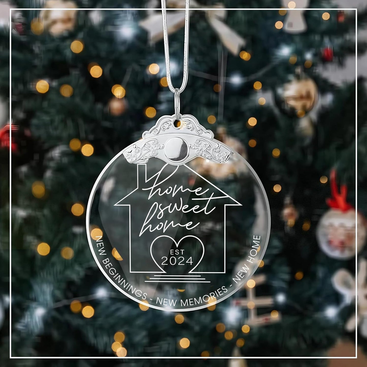 New Home Christmas Ornament 2024,First Christmas Married Ornament 2024, New Home Ornament 2024, First Christmas Ornament, New Home Ornament, White Elephant Gifts for Adults, for Women