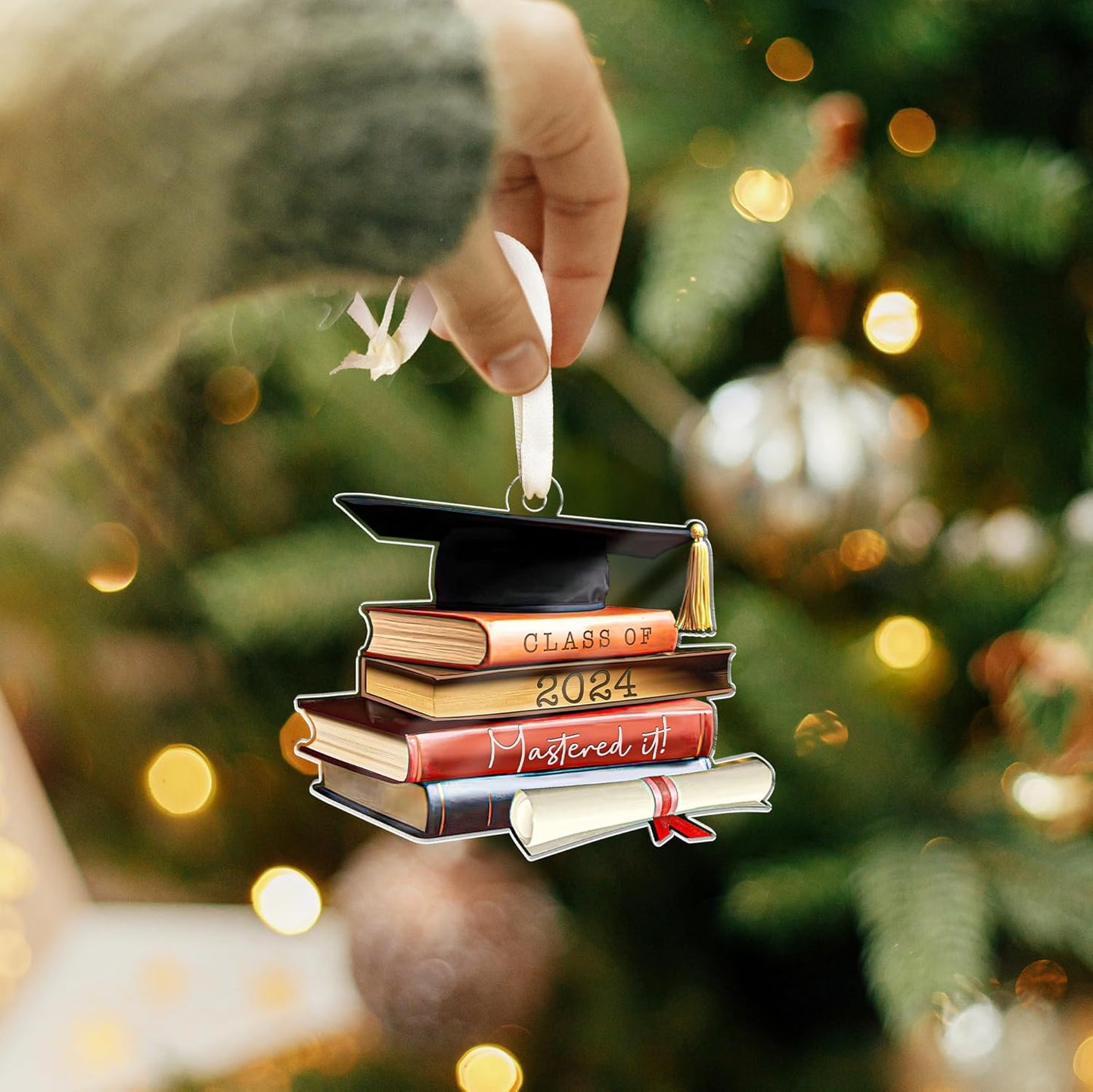 Graduation Ornaments - Graduation Gifts for Women, Daughter, Granddaughter - College, High School Graduate Ornament - Christmas Ornament 2024