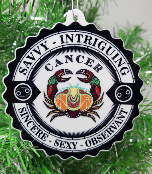 Cancer Crab Ornament - Zodiac Sign Christmas Ornament