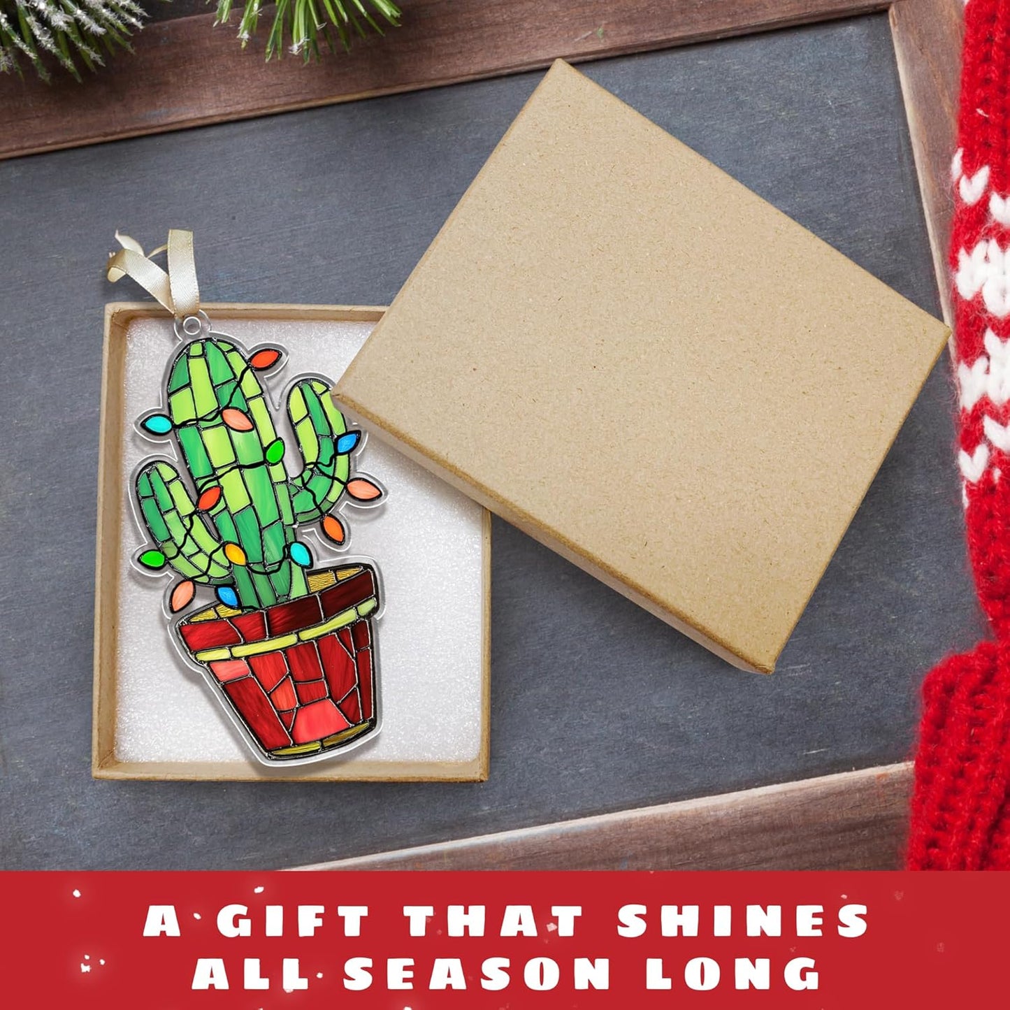 Cactus Ornament - Cactus Gifts - Acrylic Christmas Ornament 2024