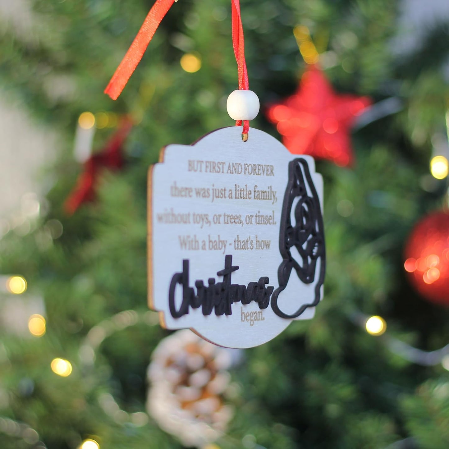 Nativity Christmas Ornament, First Christmas Ornament, Family Ornament, Special Ornament, Glowforge, Wood Ornament(T-A-O5)