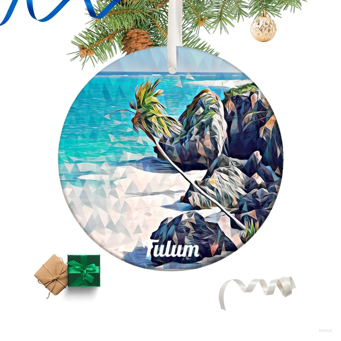 Tulum Ornament, Travel Ornament, Holiday Home Decor