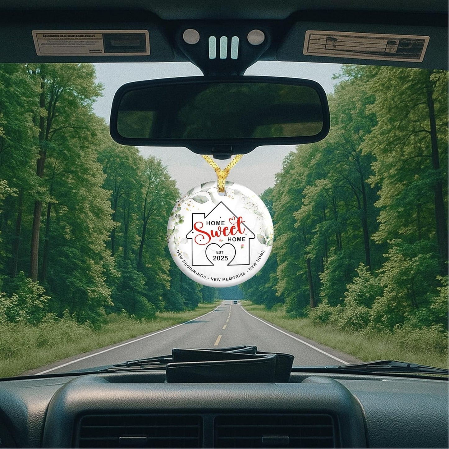 New Home Ornament 2025 - Housewarming Gift for Women, Couple, Newhome Owner - New Home Gift Idea - First House Christmas Ornament - New House New Beginning - Ceramic Xmas Decoration